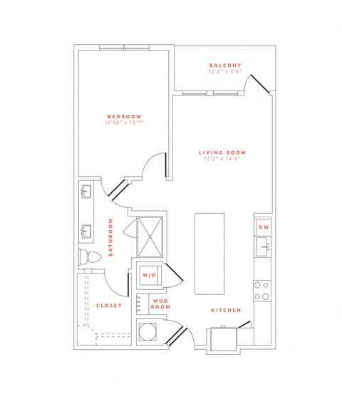 1 bedroom/1 bathroom apartment home